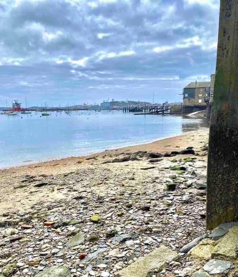 Stunning Waterfront Apartment With Spectacular Views & Parking At 'Captains Loft' Falmouth Bagian luar foto